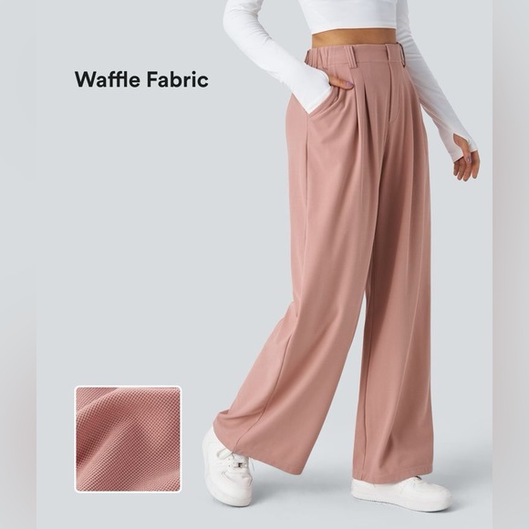 Halara Flex™ High Waisted Wide Leg Waffle Work Pants - size large - Picture 10 of 10